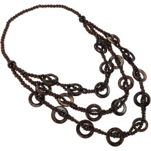 Handgefertigte Halskette im Boho-Ethno-Stil mit dicken Perlen für Damen, perfekt für Strandoutfits und Luau-Partys