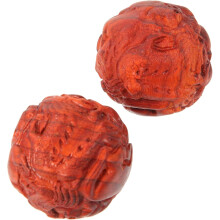 Zodiac Gesundheitsball Kleine Massagebälle aus Holz für Handübungen Tragbare Handballen zur Handflächenmassage