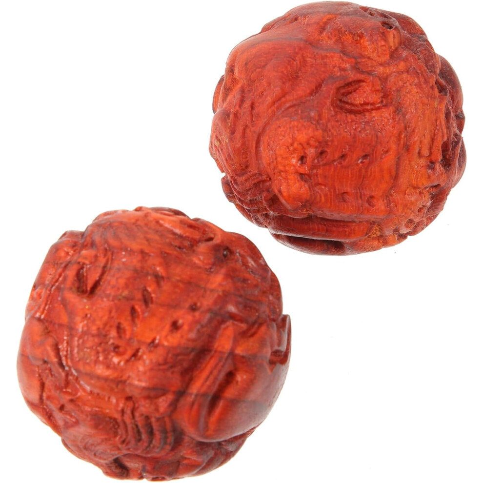 Hkhbjs Zodiac Health Ball Small Wooden Massage Balls For Hand Exercise Portable Palm Massaging Handballs