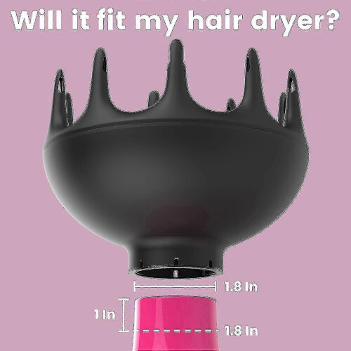 Diffuseur de cheveux Black Orchid grand format pour cheveux bouclés et naturels - Professionnel 1
