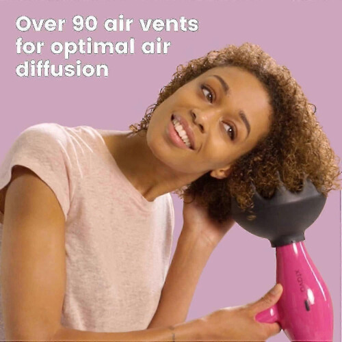 Diffuseur de cheveux Black Orchid grand format pour cheveux bouclés et naturels - Professionnel 2