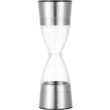 Bedienungsanleitung für eine doppelte Pfeffermühle aus Edelstahl – ein benutzerfreundliches und praktisches Werkzeug zum Mahlen von Pfeffer.