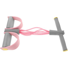 Bande élastique de résistance à 6 tubes pour exercices de cheville, idéale pour le renforcement des abdominaux et le yoga.