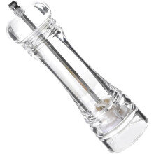 Manuelle Pfeffermühle mit einstellbarem Mahlgrad, 14 cm große Salz- und Pfefferstreuerflasche aus Acryl-Keramik