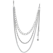 Waist Chain Multi-layer Alloy Star Decoration Fashionable Trousers Chain Silver