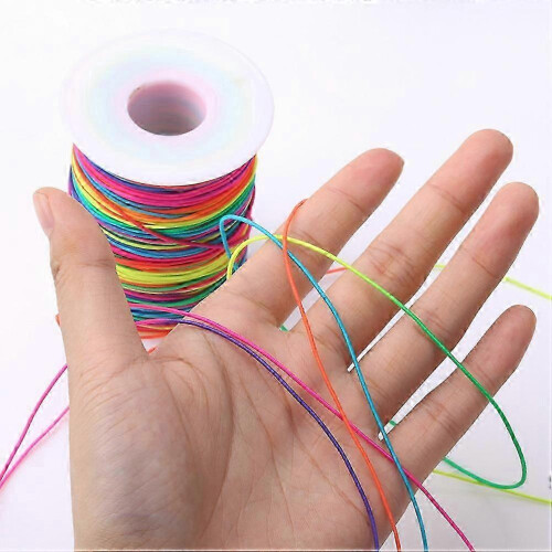 String Rope Round Thread for Jewelry Making 3Pcs 100M Colorful Elastic 1