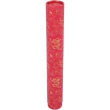 Tubo di carta decorativo telescopico rosso con diametro di 7 cm e lunghezza di 52 cm.