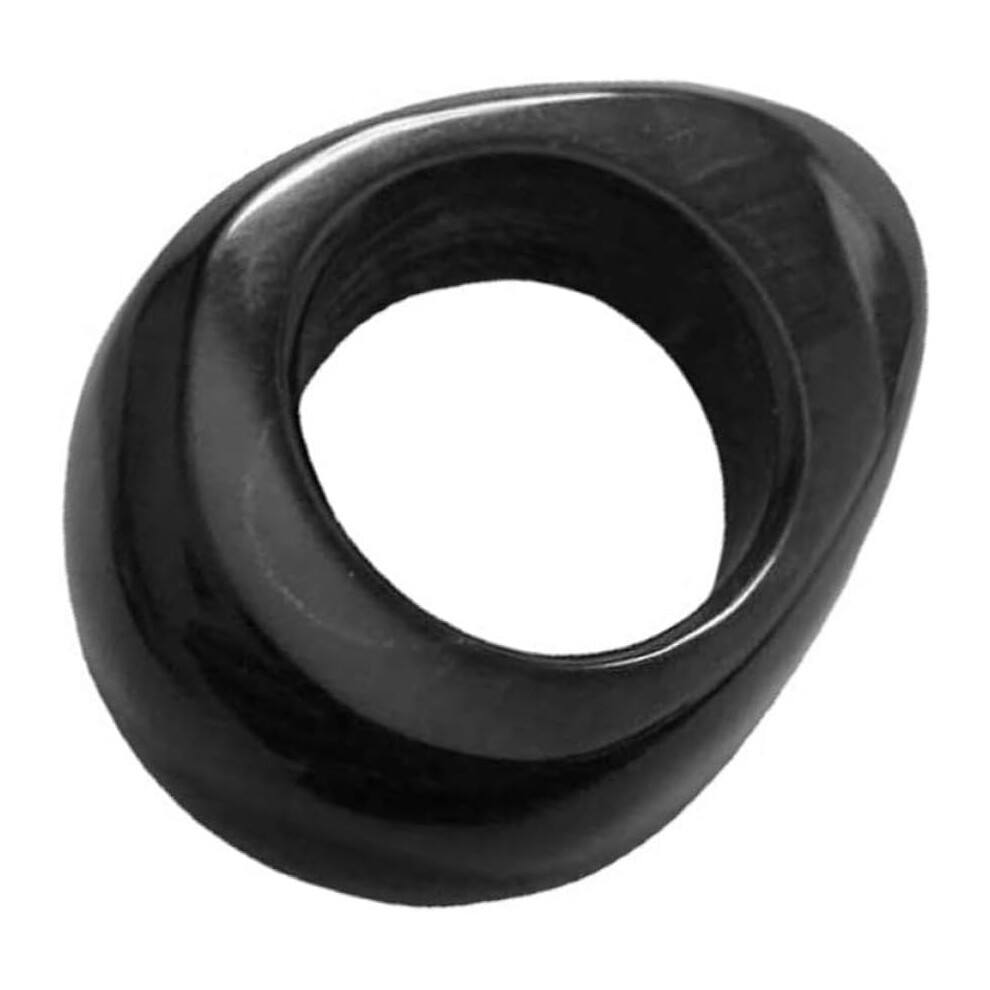Hkhbjs Black Ox Horn Massage Ring For Pedicure, Lightweight Natural Buffalo Horn Foot Massage Tool