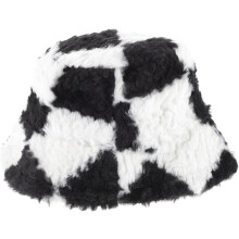 Plüschiger Winter-Bucket-Hat für Damen, flauschige Fischermütze im Häkeldesign, warm und kuschelig für Outdoor-Aktivitäten