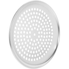 Plaque à pizza ronde perforée de 23 cm (9 pouces), avec croûte croustillante remplaçable.