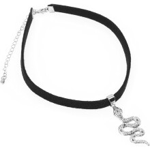 Vintage Schlangenkette, gotisches Schlüsselbein-Halsband für Damen, schwarzes, glitzerndes Schlangen-Schmuckstück, Schlüsselbeinkette für Partys
