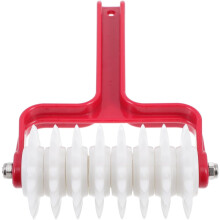 Manual Pizza Roller Docker Needle Wheel Red Pizza Hole Punch Tool