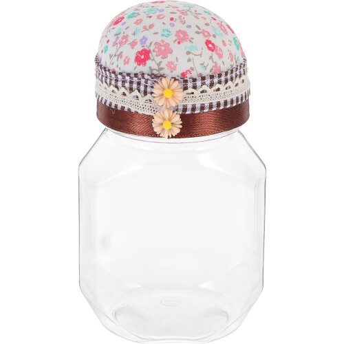 Household Sewing Tool Pin Cushion with Plastic Storage Bottle, White Needle Holder