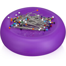Magnetisches Nadelkissen mit 100 Nähnadeln, runder magnetischer Nadelhalter