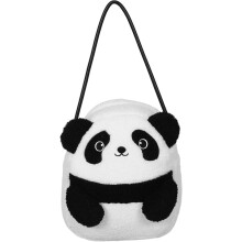 Plüsch-Panda-Tasche, niedliche Tierhandtasche für Outdoor-Aktivitäten, lässige Damen-Schultertasche aus flauschigem Panda-Gewebe, Reisetasche