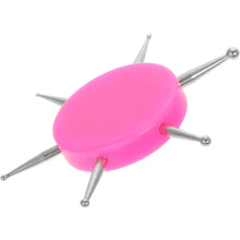 Lápiz circular para decoración de uñas, herramienta multiusos con mango para diseños profesionales.