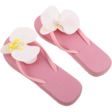 Dames teenslippers met bloemenprint, lichtgewicht, sneldrogend en met antislipzool voor strandvakantie en buitenactiviteiten, roze.