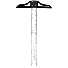 50 cm T-liniaal met afneembare kop en schroef, 19,7 inch T-vormig meetinstrument