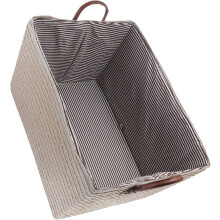 Großer, faltbarer Aufbewahrungskorb aus geflochtenem Material, beige, Kunstrattan, PP-Material, multifunktional