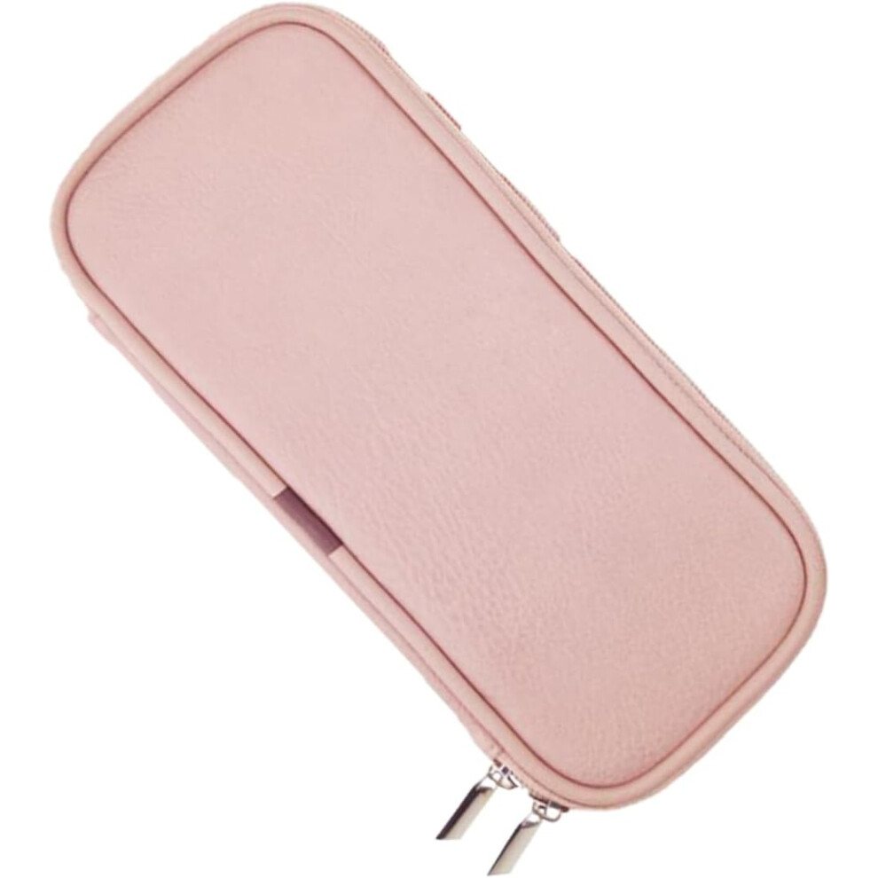 Hkhbjs Pink Pu Cosmetic Brush Bag For Women Compact Makeup Storage Organizer Portable Pouch