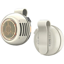 (White) Mini Waist Clip Fan Pink - 360 Adjustable Portable Personal Cooling