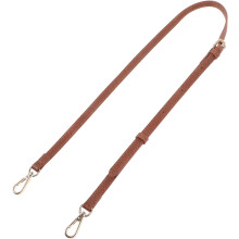 Nastavitelný popruh na kabelku crossbody v hnědé barvě se zlatou přezkou pro ženy přes rameno