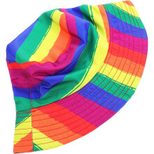 Regenbogenfarbener Fischerhut für Erwachsene, Sonnenschutz-Fischerhut für Damen und Herren