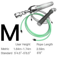 (Medium) Weighted Jump Rope for High-Speed Skipping Workout Fitness
