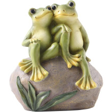 Froschpaar-Gartendekoration, Harzstatue, Szenenverzierungen, Terrassendekoration