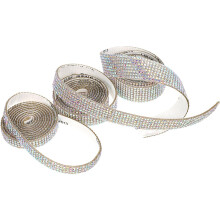 3 Rollen selbstklebende Strassbandstreifen AB, bunte Diamantenrollen für Kleidung, DIY-Dekoration