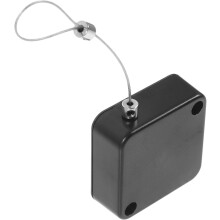Candado retráctil antirrobo de cable de acero con cable de 1 m y 2 clips de seguridad.