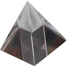 Prisme en cristal de verre optique pyramidal à quatre faces pour décoration de bureau, motif arc-en-ciel, décoration intérieure.