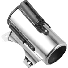 Wall Mounted Retractable Belt Barrier Crowd Control Safety Tape Black Strap Silver Case