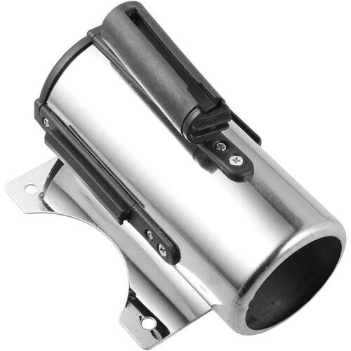 Wall Mounted Retractable Belt Barrier Crowd Control Safety Tape Black Strap Silver Case