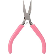 Pince à bijoux rose en acier à haute teneur en carbone de 12,7 cm (5 pouces) pour la création de bijoux faits main.