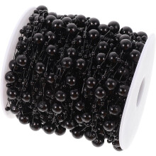 DIY linha de pesca contas cadeia 30m preto decorativo beaded fio para artesanato jóias