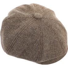 Damen-Baskenmütze, achteckige Kappe, Retro-Design, Köperbindung, warme Wintermütze
