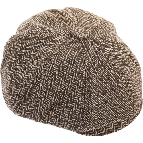 Damen-Baskenmütze, achteckige Kappe, Retro-Design, Köperbindung, warme Wintermütze