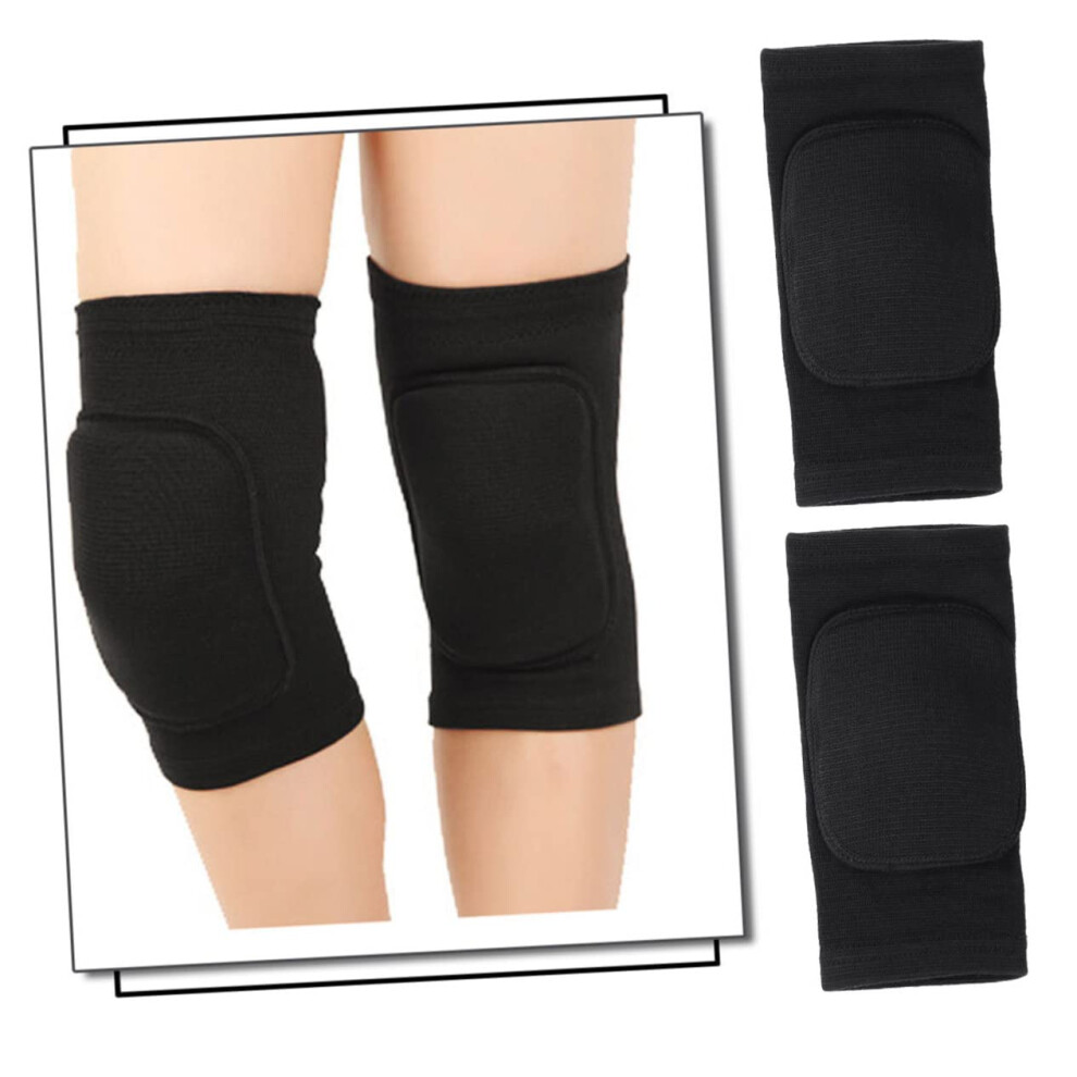 Hkhbjs White/Black Knee Protector Pads Pair Xs Breathable Sponge Non-Slip Elastic Support Sleeve