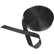 Schwarzer 25 mm Nylon-Gurt für selbstgemachte Schultergurte, Tragegurt für Pakete