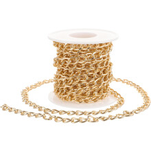 Metallschmuck-Kettenglieder, große Mengen, goldfarben, DIY-Halsketten-Bastelbedarf