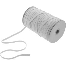 6 mm breites, weißes Gummiband zum Nähen, 180 m Rolle, verdickte Gummischnur zum Quilten und für Bettwäsche