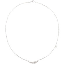 Zirkon-Anhänger-Halskette, funkelnde Kristallblatt-Strass-Halskette für Damen