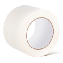 1 Rolle weißes Abdeckband, 8 cm x 50 m breit, Papierklebeband zum Streichen von Wänden und für Zeichenarbeiten, leicht abreißbar