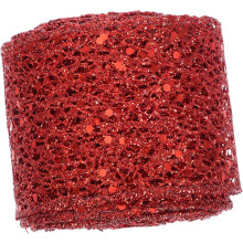 Bordo in rete con paillettes per lavori fai da te, decorazioni per feste e confezioni regalo.