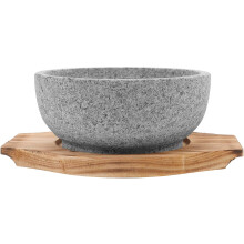 Tägliche Verwendung: Bibimbap-Schüssel, koreanische Speiseschüssel, 600 ml, mit Holztablett, leicht und einfach zu reinigen