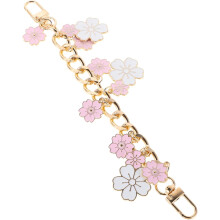 Blumen-Taschenkettenverlängerung, Ersatz-Emaille-Anhänger, Metallschnalle, Riemen für Damen-Umhängetaschen und Handtaschen