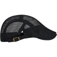 Schwarze, atmungsaktive Mesh-Schirmmütze für den Sommer, Unisex, leicht, Sonnenschutz, lässig, für Outdoor-Aktivitäten