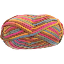 Rainbow Yarn for Beginner Knitting Chunky Crochet Cotton Soft Fabric