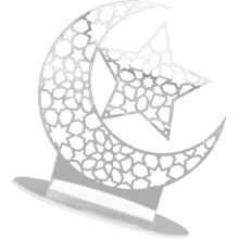 Ramadan-Tischdekorationen mit Mond- und Sternmotiven aus Spiegeln, Eid Mubarak-Dekorationen, Heimschmuck